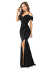 Image of Sweetheart Off Shoulder Formal Dress-Cs