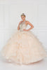 Image of Tulle Illusion Sweetheart Ball Gown Dress with Bolero.