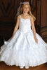 Image of Taffeta Dress with Embroidered Organza Overlay. Optional Petti Coat.