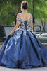 Image of Ball Gown Scoop Neck Open Shoulder