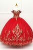 Image of Off Shoulder Sweetheart Quince Dress, Ball Gown