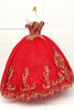 Image of Off Shoulder Sweetheart Quince Dress, Ball Gown