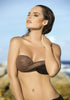 Image of swimwear  animal print bikini.chocolate brown colombiam