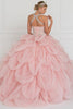 Image of 15 Anos Dress Tulle Halter Ball Gown with Beads and Jewels