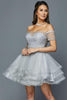 Image of Off Shoulder Tulle Skirt Dress