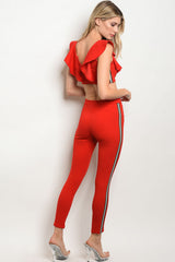 RED TOP & PANTS SET