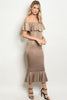 Image of TAUPE GOLD DRESS