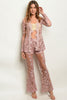 Image of MAUVE CARDIGAN & PANTS SET