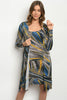 Image of YELLOW ROYAL LEOPARD PRINT CARDIGAN & DRESS SET