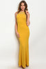 Image of MUSTARD WITH STUDS DRESS