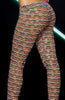 Image of colombian Striped Neon Holey Leggings